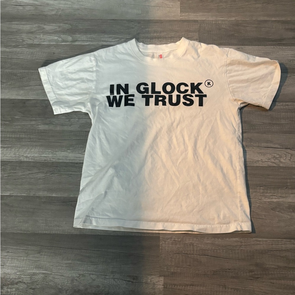 White Short Sleeve Tees with Bold Text